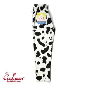 Women's Black and White Cow Print Bottoms